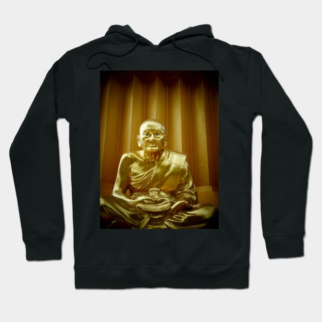 Buddha seated, Thailand. Depicted as an old man. Hoodie by JonDelorme